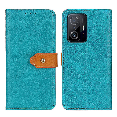 Leather Case Stands Flip Cover Holder K05Z for Xiaomi Mi 11T 5G Green