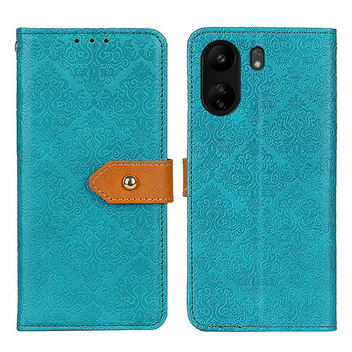 Leather Case Stands Flip Cover Holder K05Z for Xiaomi Poco C65 Green