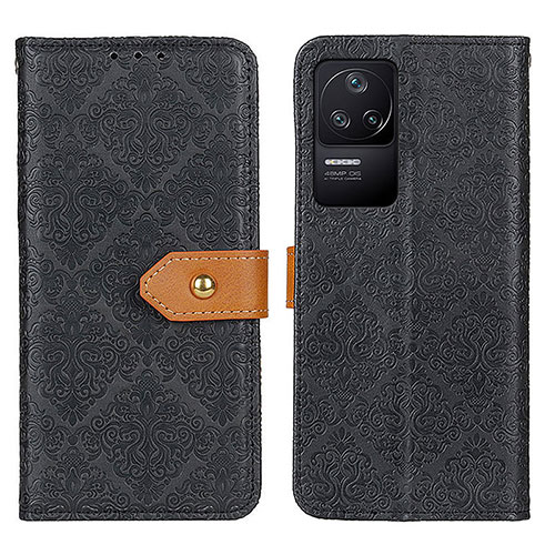 Leather Case Stands Flip Cover Holder K05Z for Xiaomi Poco F4 5G Black