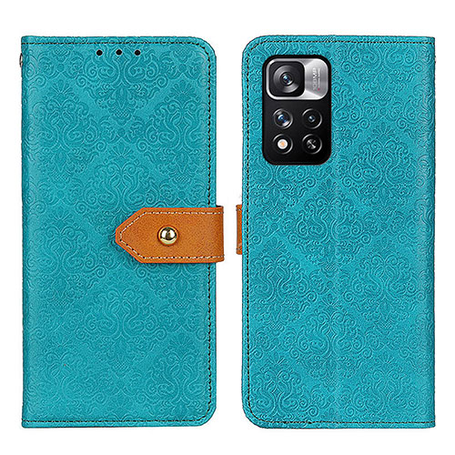 Leather Case Stands Flip Cover Holder K05Z for Xiaomi Poco X4 NFC Green