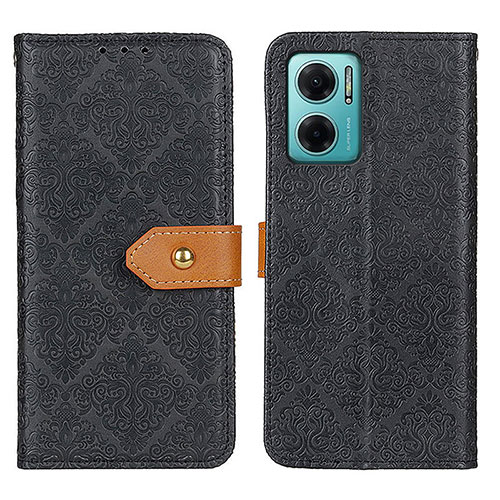 Leather Case Stands Flip Cover Holder K05Z for Xiaomi Redmi 10 5G Black