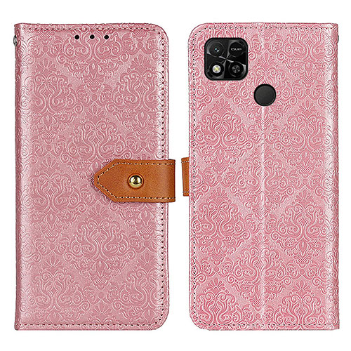 Leather Case Stands Flip Cover Holder K05Z for Xiaomi Redmi 9 Activ Pink