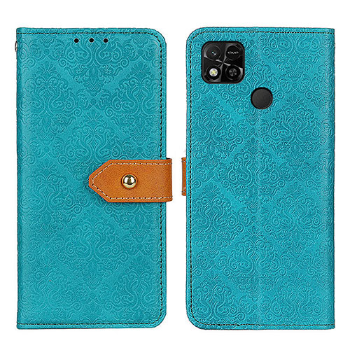 Leather Case Stands Flip Cover Holder K05Z for Xiaomi Redmi 9C NFC Green