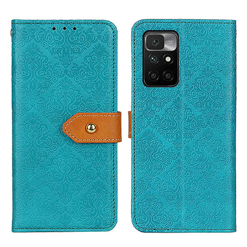Leather Case Stands Flip Cover Holder K05Z for Xiaomi Redmi Note 11 4G (2021) Green