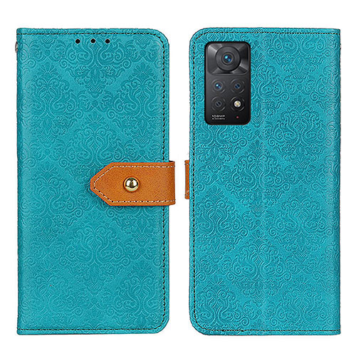 Leather Case Stands Flip Cover Holder K05Z for Xiaomi Redmi Note 12 Pro 4G Green