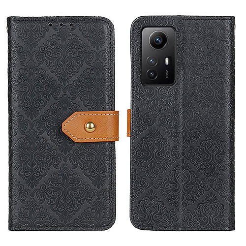 Leather Case Stands Flip Cover Holder K05Z for Xiaomi Redmi Note 12S Black