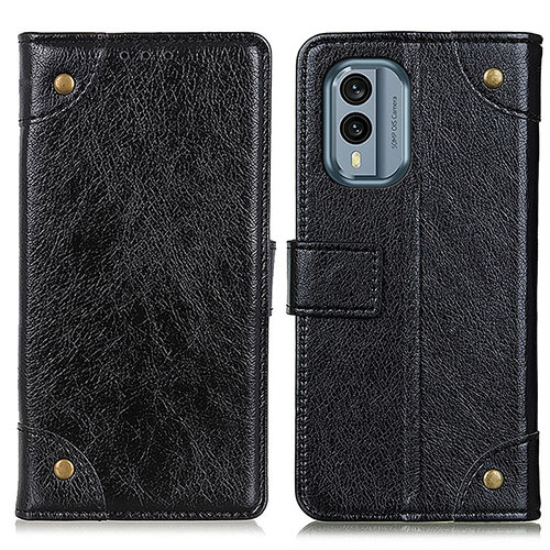 Leather Case Stands Flip Cover Holder K06Z for Nokia X30 5G Black