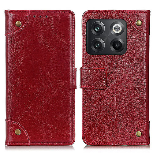 Leather Case Stands Flip Cover Holder K06Z for OnePlus Ace Pro 5G Red