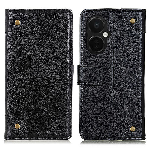 Leather Case Stands Flip Cover Holder K06Z for OnePlus Nord CE 3 5G Black