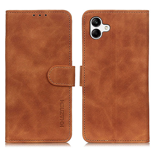 Leather Case Stands Flip Cover Holder K06Z for Samsung Galaxy F14 5G Brown