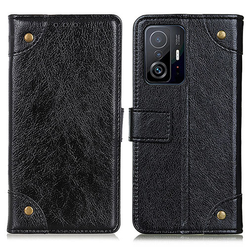 Leather Case Stands Flip Cover Holder K06Z for Xiaomi Mi 11T Pro 5G Black