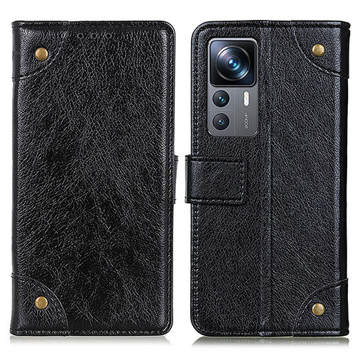 Leather Case Stands Flip Cover Holder K06Z for Xiaomi Mi 12T 5G Black