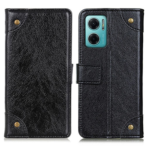 Leather Case Stands Flip Cover Holder K06Z for Xiaomi Redmi 11 Prime 5G Black