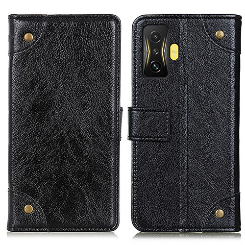 Leather Case Stands Flip Cover Holder K06Z for Xiaomi Redmi K50 Gaming AMG F1 5G Black