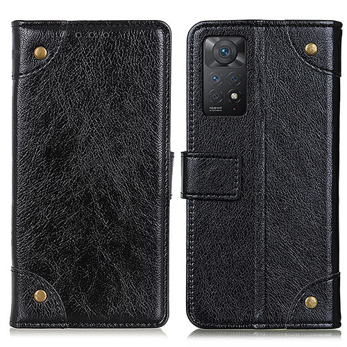 Leather Case Stands Flip Cover Holder K06Z for Xiaomi Redmi Note 11 Pro 5G Black
