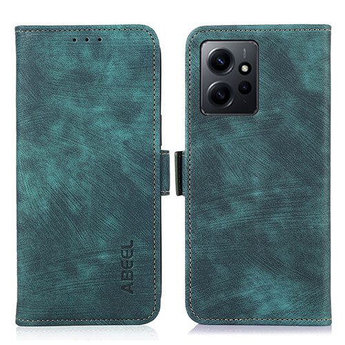 Leather Case Stands Flip Cover Holder K06Z for Xiaomi Redmi Note 12 4G Green