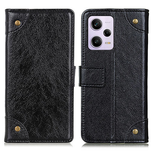 Leather Case Stands Flip Cover Holder K06Z for Xiaomi Redmi Note 12 Pro 5G Black