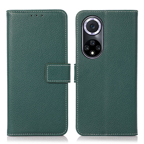 Leather Case Stands Flip Cover Holder K07Z for Huawei Honor 50 5G Green