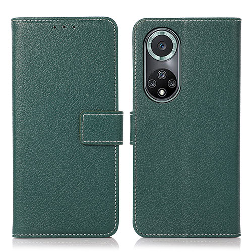 Leather Case Stands Flip Cover Holder K07Z for Huawei Honor 50 Pro 5G Green