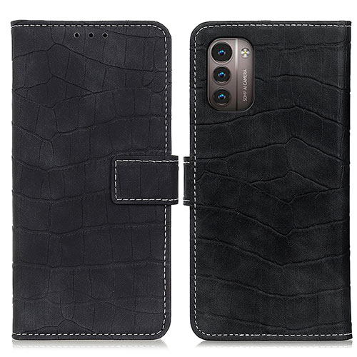 Leather Case Stands Flip Cover Holder K07Z for Nokia G21 Black