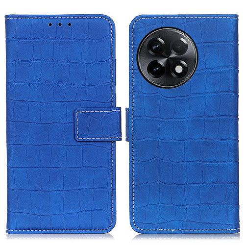 Leather Case Stands Flip Cover Holder K07Z for OnePlus 11R 5G Blue