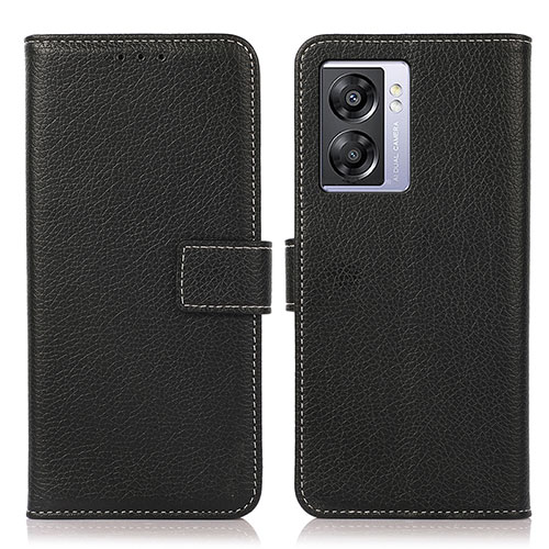 Leather Case Stands Flip Cover Holder K07Z for Realme V23 5G Black