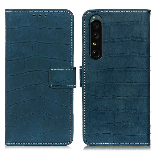 Leather Case Stands Flip Cover Holder K07Z for Sony Xperia 1 IV Green