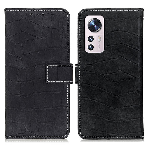 Leather Case Stands Flip Cover Holder K07Z for Xiaomi Mi 12 Lite 5G Black