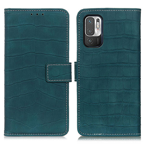 Leather Case Stands Flip Cover Holder K07Z for Xiaomi POCO M3 Pro 5G Green