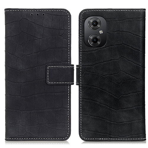 Leather Case Stands Flip Cover Holder K07Z for Xiaomi Poco M4 5G Black