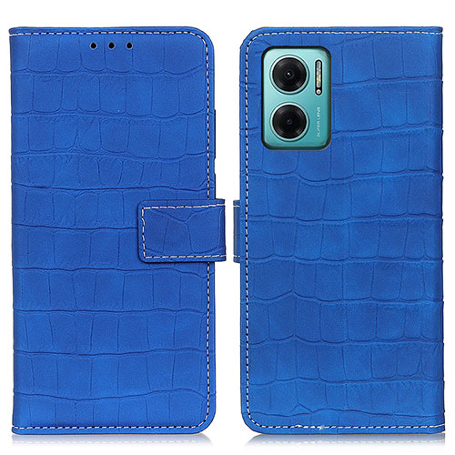 Leather Case Stands Flip Cover Holder K07Z for Xiaomi Redmi 11 Prime 5G Blue