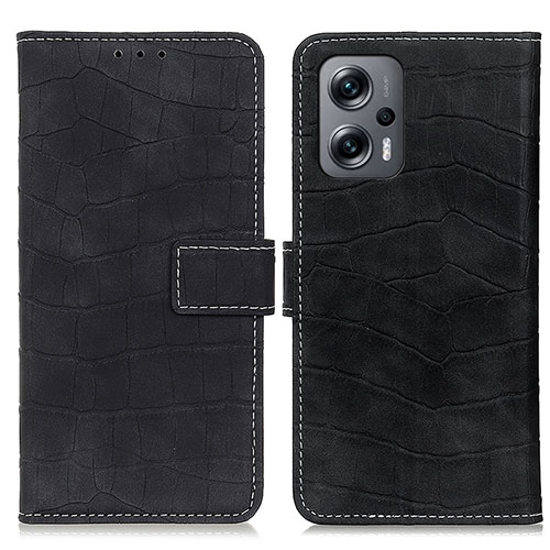 Leather Case Stands Flip Cover Holder K07Z for Xiaomi Redmi K50i 5G Black