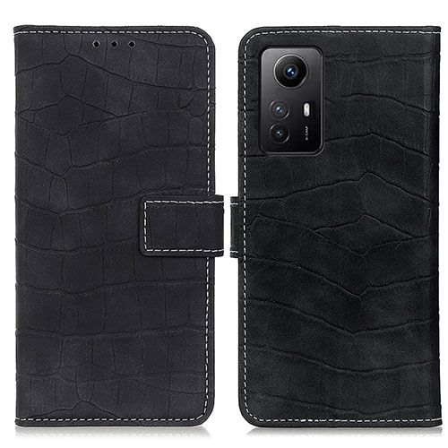 Leather Case Stands Flip Cover Holder K07Z for Xiaomi Redmi Note 12S Black