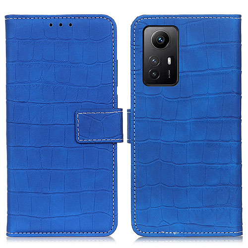 Leather Case Stands Flip Cover Holder K07Z for Xiaomi Redmi Note 12S Blue