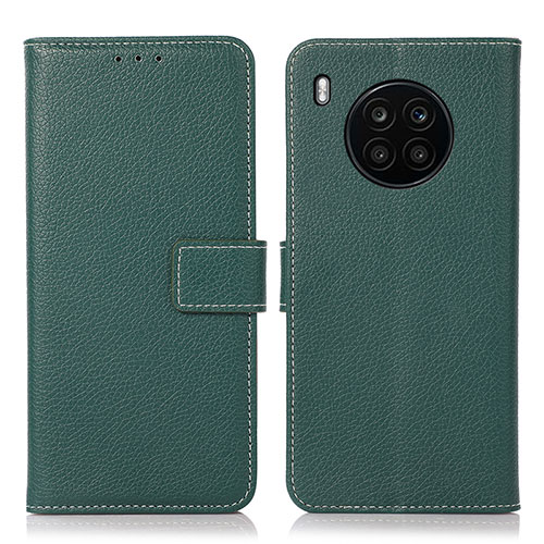 Leather Case Stands Flip Cover Holder K08Z for Huawei Nova 8i Green