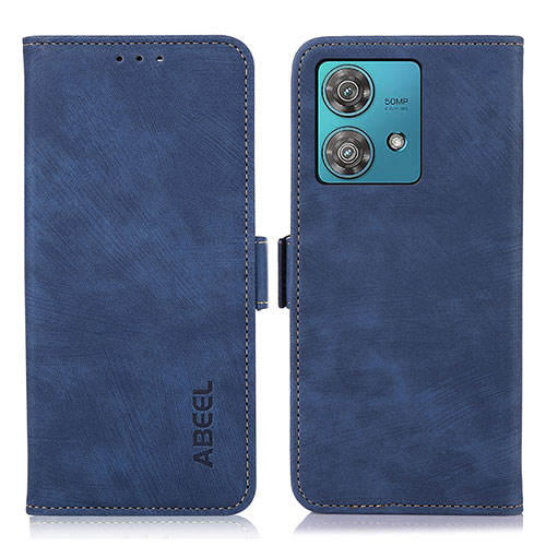 Leather Case Stands Flip Cover Holder K08Z for Motorola Moto Edge 40 Neo 5G Blue