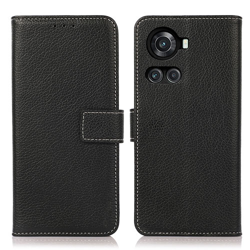 Leather Case Stands Flip Cover Holder K08Z for OnePlus 10R 5G Black