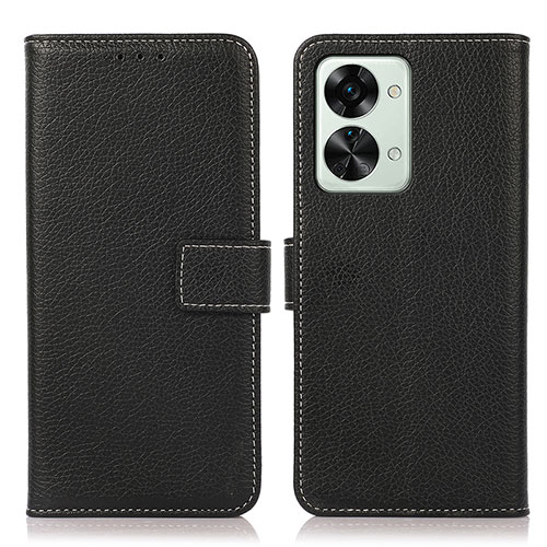 Leather Case Stands Flip Cover Holder K08Z for OnePlus Nord 2T 5G Black