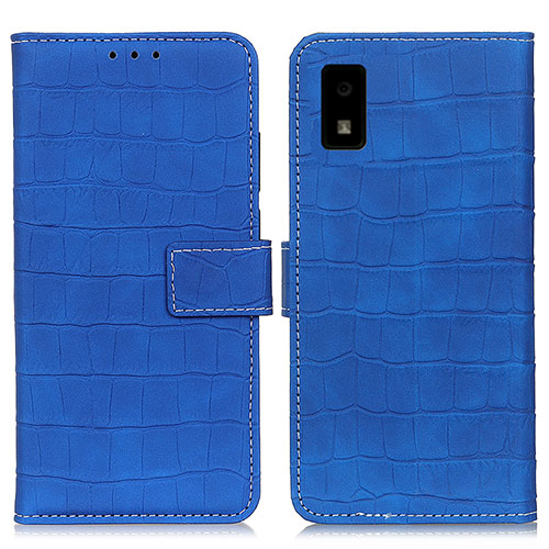 Leather Case Stands Flip Cover Holder K08Z for Sharp Aquos wish Blue