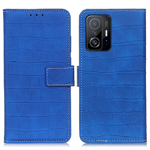 Leather Case Stands Flip Cover Holder K08Z for Xiaomi Mi 11T 5G Blue