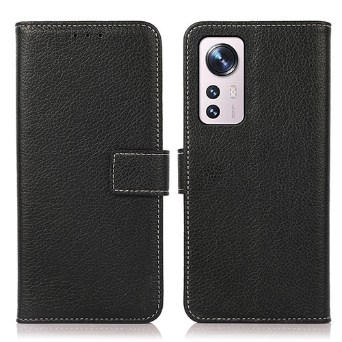 Leather Case Stands Flip Cover Holder K08Z for Xiaomi Mi 12S Pro 5G Black