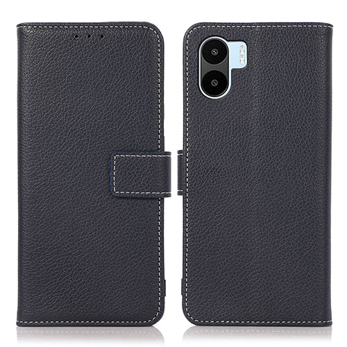 Leather Case Stands Flip Cover Holder K08Z for Xiaomi Redmi A2 Navy Blue