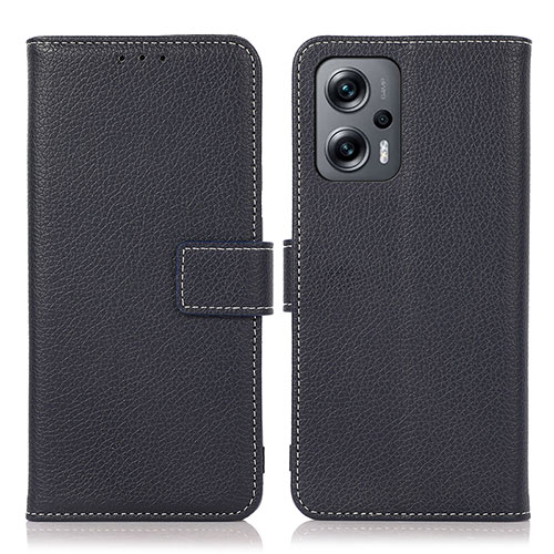 Leather Case Stands Flip Cover Holder K08Z for Xiaomi Redmi K50i 5G Navy Blue