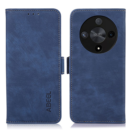 Leather Case Stands Flip Cover Holder K09Z for Huawei Honor X9b 5G Blue