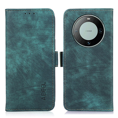 Leather Case Stands Flip Cover Holder K09Z for Huawei Mate 60 Pro Green