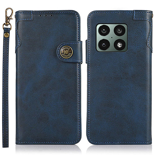 Leather Case Stands Flip Cover Holder K09Z for OnePlus 10 Pro 5G Blue