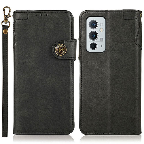 Leather Case Stands Flip Cover Holder K09Z for OnePlus 9RT 5G Black