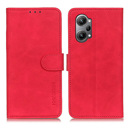 Leather Case Stands Flip Cover Holder K09Z for Oppo K10 Pro 5G Red