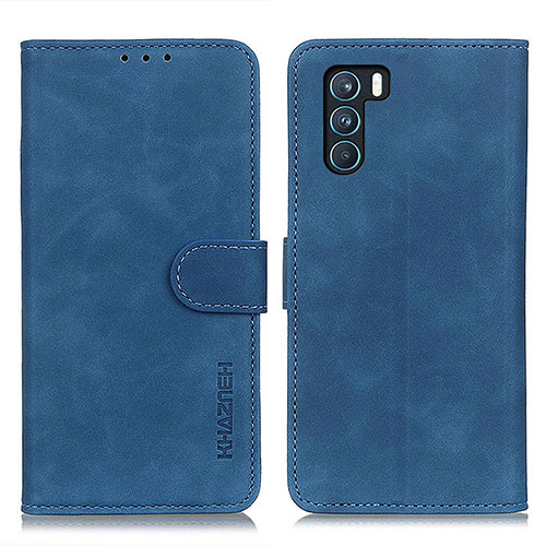 Leather Case Stands Flip Cover Holder K09Z for Oppo K9 Pro 5G Blue