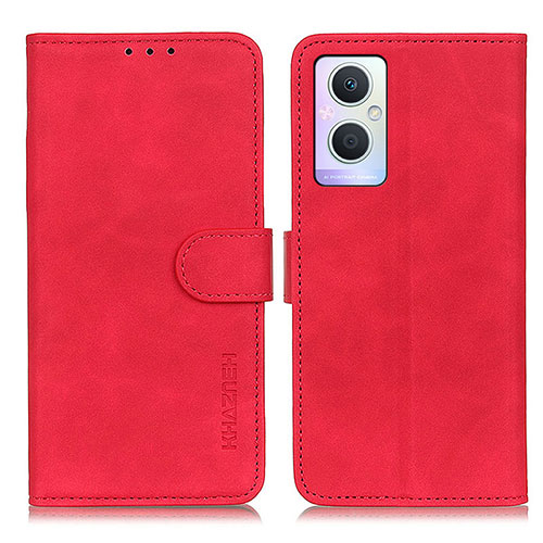 Leather Case Stands Flip Cover Holder K09Z for Oppo Reno8 Z 5G Red